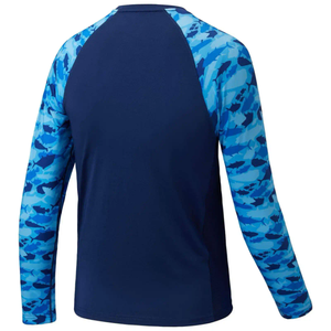 Camiseta de manga larga de doble capa térmica de punto de gofres para hombre de alta calidad personalizada, ropa de moda estampada con tela tejida - Product Image 1