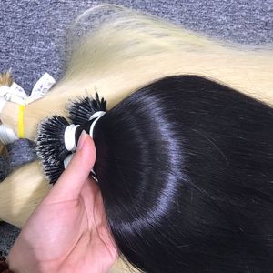 Cabello humano NANOTIP Natural liso, 100% cabello virgen crudo cabello liso vietnamita, extensión de cabello humano para mujeres negras - Product Image 2