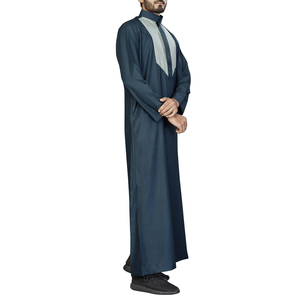Vente en gros de vêtements musulmans traditionnels Jubbah arabe Thobe pour hommes Vêtements islamiques Jalabiya musulman pour hommes Thobe - Product Image 5