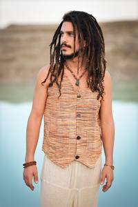 Gilet Khadi 100% coton pour hommes, chemise imprimée Boho, vêtements tribaux terreux respirants pour l'été - Product Image 5