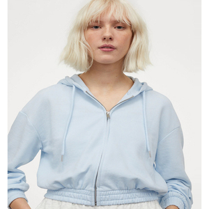 Top court en spandex sans couture pour femme Sexy Stretch Fit Breathable Sportswear Streetwear Gym Hoodie - Product Image 6