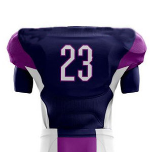 Ensemble de football par sublimation bon marché en polyester uni, maillots de football américain vierges brodés, uniforme de football américain pour jeunes - Product Image 5
