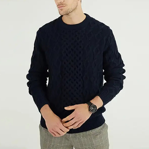 Wholesale New Design 2026 Men's Round Neck <b>Winter</b> Wear Sweater Breathable and Comfortable with Custom Color and Size - Product Image 2