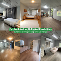 Maison Modulaire Préfabriquée KD à Assemblage Rapide Personnalisable, en Panneaux Sandwich Acier, Démontable, pour Ferme, Bureau d'Étudiant