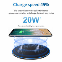 Chargeur de téléphone sans fil OEM, charge rapide, chargeur sans fil personnalisé pour téléphone, 15W 20W, charge sans fil