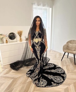 Vestido de fiesta de noche de NEW--TRENDY, caftán con cuentas de cristal embellecedoras, piedra de cristal y DABKA HEAVY ZARDOZI WORK @ 2023 - Product Image 1