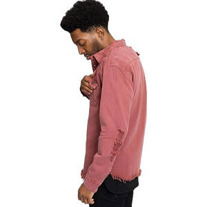 Wholesale Breathable Winter Oversized Canvas <b>Denim</b> <b>Jacket</b> <b>for</b> <b>Men</b> Plus Size with Collarless Design Cheap Prices - Product Image 5