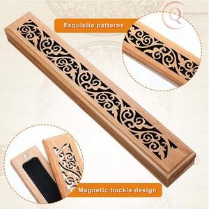 ที่วางธูปไม้สำหรับธูปอการ์บาตติ พร้อมที่ดักขี้เถ้าแบบดั้งเดิม ทนทาน เป็นธรรมชาติ เหมาะสำหรับใช้ในบ้าน วัด และพิธีกรรม - Product Image 2