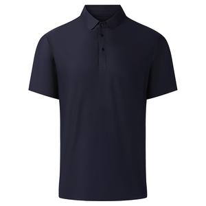 Polo d'été pour hommes de haute qualité affaires décontracté couleur unie broderie à manches courtes tricot tissu revers impression 3d Golf - Product Image 2