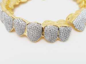 Grillz en diamant de laboratoire personnalisé, bijoux de corps hip-hop pour hommes, or 10k 14k 18k, argent 925, cadeau de fiançailles - Product Image 2