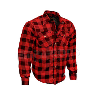 เสื้อสักหลาดลายตารางสีแดงและสีดำ,เสื้อสำหรับนักขี่จักรยาน - Product Image 2