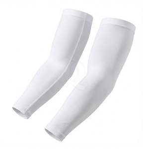 Manchons de bras élégants gris-noir dégradé, sans couture, en soie glacée, rafraîchissants, protection UV, pour le cyclisme, la randonnée et les sports de plein air - Product Image 3