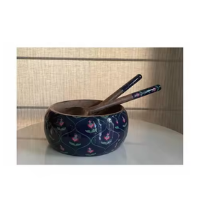 Bols de service modernes en bois émaillé, durables, luxueux et faits à la main pour chocolat, salades, collations, avec logo personnalisé et emballage économique - Product Image 3