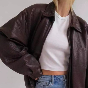 Vestes en cuir pour femmes sur mesure, vestes en cuir de haute qualité pour femmes, vestes en cuir tendance, prix bas, best-seller - Product Image 4