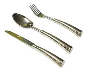 Ensemble de couverts en métal minimaliste Design de couverts de luxe pour des événements de mariage durables et des cadeaux d'affaires Caractéristiques écologiques - Product Image 3