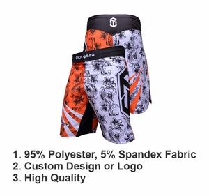 Personnalisable No Gi BJJ Shorts pour Enfants Jeunes Formation MMA Grappling Kickboxing Combat Sports Sublimé Logo - Product Image 4