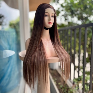 Pelucas Hermosas de la Más Alta Calidad, Cabello Humano Real 100% Vietnamita, Liso Natural, Color Personalizable, Peluca con Cierre - Product Image 4