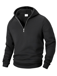 Sudaderas para hombre, Jersey grueso de primavera, jersey de media cremallera, sudadera para exteriores para hombre, Top de cuello alto de Color sólido de otoño - Product Image 5