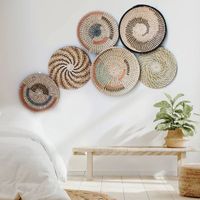 Meilleures ventes : Décoration murale suspendue en bambou et rotin de style bohème, motif végétal, fabriquée au Vietnam, pour la décoration intérieure