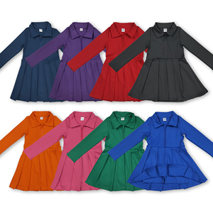 OEM/ODM/RTS Long sleeves colorful zipper kids <b>girls</b> athletic polo <b>dresses</b> <b>girl's</b> clothing set <b>girl's</b> <b>dress</b> baby clothes <b>girls</b> - Product Image 2