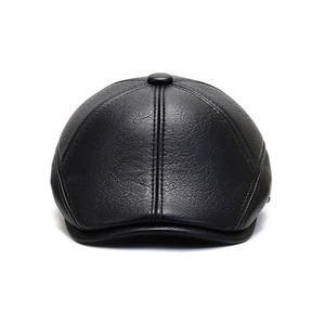 Bérets d'hiver en cuir véritable de qualité supérieure pour hommes, protection chaude des oreilles, casquette décontractée en gros pour les loisirs de plein air, chapeau de papa - Product Image 2
