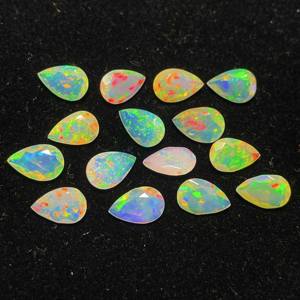 Lot de pierres précieuses en vrac de taille de mélange d'opale éthiopienne naturelle 12 mm Multi Fire Welo Opal White Color Jewelry avec certificat IGI - Product Image 1