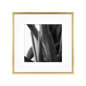 Vintage <b>Brass</b> Metal Photo <b>Frame</b> Square Shape with Minimalist Style and Brushed Edges for Home Office or Interior Shelf Styling - Product Image 3