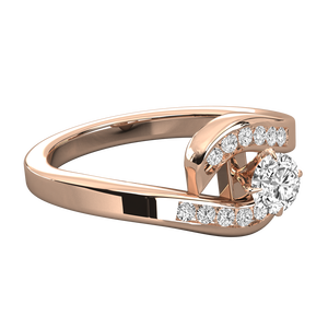 Bague pour femme en or 9 carats avec diamant Lord Krishna, diamant solitaire cultivé en laboratoire, certifié IGI, élégante et luxueuse pour les mariages et le quotidien - Product Image 2