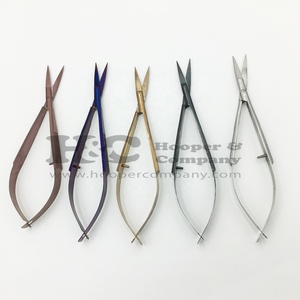 Tijeras de resorte Punta recta y Punta curva Tijera Tijeras de cejas de pestañas de acero inoxidable sostenible Logotipo personalizado Visón afilado - Product Image 3