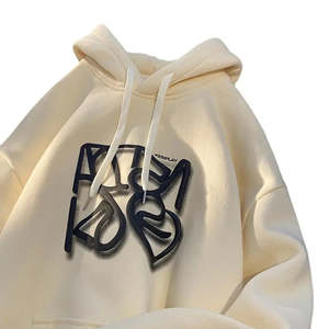 Sweats à capuche en coton pour hommes Design personnalisé Sweats à capuche grande taille avec impression bouffante Make Your Design Graphic Hoodies - Product Image 1