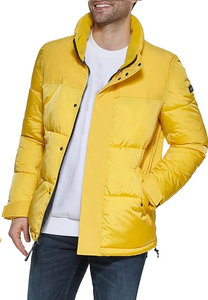 Fashion Men Winter Puffer OEM Jacket Men's Snap Front Puffer Jacket Puffer Outdoor Jacket <b>Coat</b> - Product Image 2
