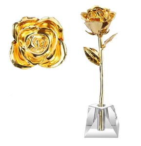ดอกกุหลาบชุบทอง24K ของขวัญสำหรับวันวาเลนไทน์วันแม่และวันครบรอบที่เก็บรักษากุหลาบจริง - Product Image 4