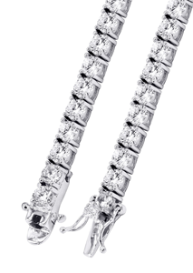 D'VINS JEWELS Tennis Chain Necklace 6mm Lab Grown Diamond Filled IGI Certified 14k Gold Unisex <b>Hip</b> Hop Fashion Jewelry - Product Image 4
