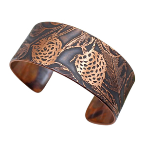 2025 Florida New Year Copper <b>Indian</b> 10mm Wide Hammered <b>Bangle</b> Green artisan <b>Indian</b> bracelet Handcrafted Copper Jewelry - Product Image 2