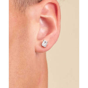 NOVAMART Fine Moissanite <b>Earrings</b> 0.5ct <b>Emerald</b> Whisper <b>Stud</b> <b>Earrings</b>-Single Piece Wholesale Export - Product Image 6