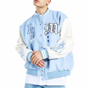 Blousons Bomber Homme Hiver Style Baseball avec Écussons Gaufrés et Lettres sur le Devant, 100% Polyester, Collection High Street, En Promotion - Product Image 1