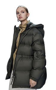 Manteau long matelassé pour femme à col montant et manches longues, décontracté, séchage rapide, respirant, haute qualité, design personnalisé, faible MOQ - Product Image 5