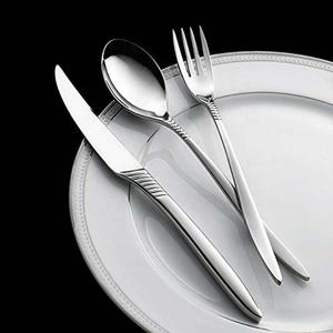 Long plat nouveau Design poignée argent poli nouveau concepteur ensemble de couverts or mat cuillère fourchette couteau ensemble de couverts - Product Image 1