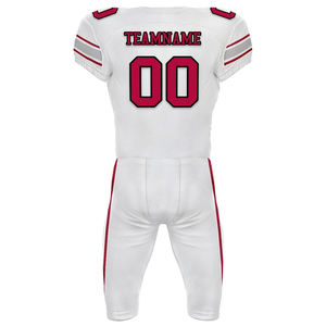 Conjunto de Pantalones y Camisetas Deportivas de Secado Rápido con Diseño Personalizado, Color Blanco, Transpirable, Estampado Sólido, Uniforme de Fútbol Americano para Equipo - Product Image 3