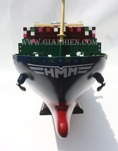 Gia Nhien Fabricante Aprobar Diseño Personalizado Bajo MOQ Barcos comerciales HMM GDANSK MODELO DE MADERA BARCO _ ARTESANÍA DE MADERA - Product Image 4