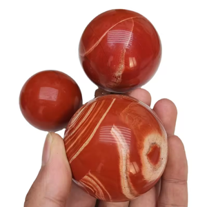 Venta al por mayor roca natural piedra preciosa pulida jaspe rojo Esfera de piedra bola de cristal Bola de piedra por la decoración del hogar - Product Image 1