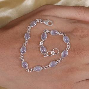 Handmade 925 Sterling <b>Silver</b> <b>Bracelet</b> Chalcedony Gemstone Amazing Designer <b>Bangles</b> for Wife's Wedding Perfect Gift for Wedding - Product Image 6