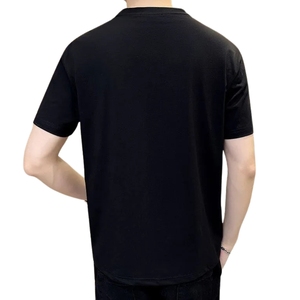 Lettre personnalisée impression hommes lâche tricoté T-Shirt 100% coton à la mode Streetwear graphique doux tissé 280g en vrac disponible court OEM - Product Image 6