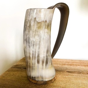 Nueva taza de cuerno de vino vikingo de alta calidad para beber única, taza de cuerno de búfalo de cerveza de vino, taza de cuerno para beber tallada - Product Image 2