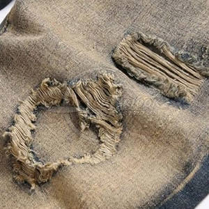 กางเกงยีนส์ขาสั้นผ้าฝ้ายของผู้ชายขาสั้นแบบแห้งเร็วระบายอากาศได้ดีสไตล์ลำลองยาวถึงเข่า - Product Image 6