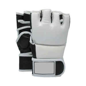 Solid Color Half-Finger Leather <b>Gloves</b> for <b>Boxing</b> <b>and</b> MMA Custom Logo <b>Martial</b> <b>Arts</b> Wear - Product Image 3