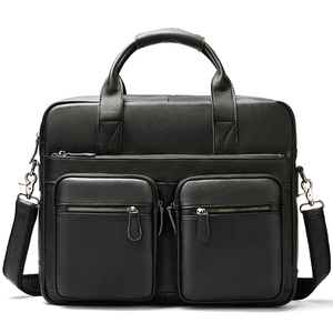 <b>Men's</b> Business Briefcase Fit 15" PC Genuine Leather Handbag Real Leather Male Laptop Handbag A4 Office <b>Man</b> Crossbody <b>Bag</b> - Product Image 5