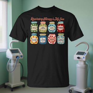 เสื้อยืด Is My Jam RT RRT Pulmonary Rehab สำหรับการบำบัดระบบทางเดินหายใจ ประเภทสินค้าส่งเสริมการขาย - Product Image 3