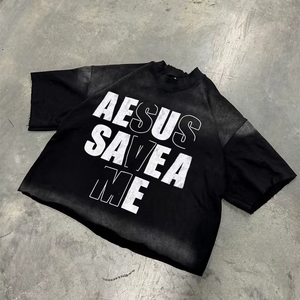 เสื้อยืดผ้าคอตตอน100% 300กรัมสำหรับผู้ชายพิมพ์ลายสกรีน - Product Image 5