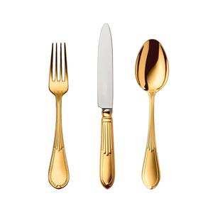 Couverts de style vintage argenté de haute qualité, ensemble de couverts de luxe royal en acier inoxydable avec poignée en résine noire - Product Image 4